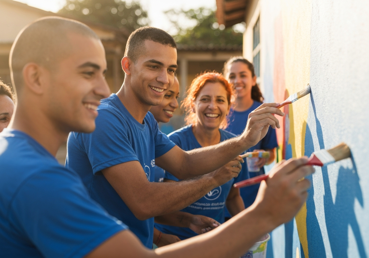 Voluntários do Grupo MIP em ação social